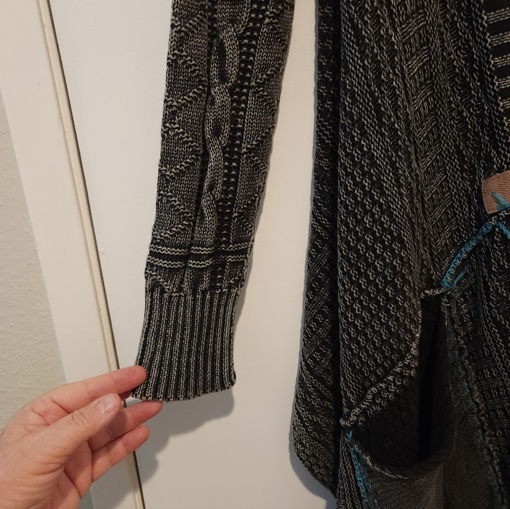 Free People Black and Gray Cardigan - Picture 4 of 6